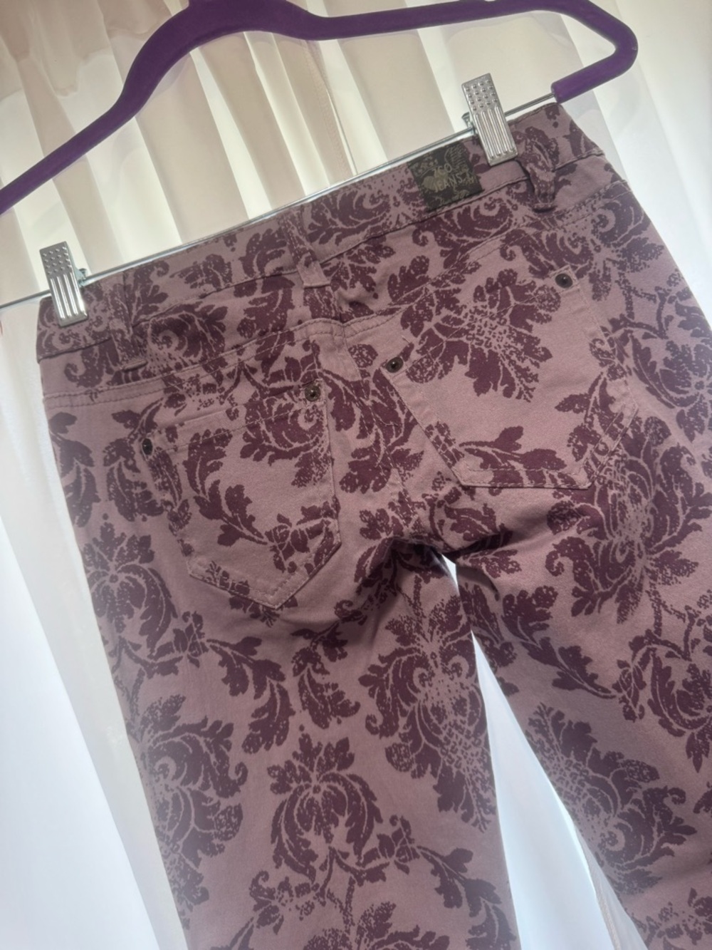 Zco Floral Purple Skinny Jeans